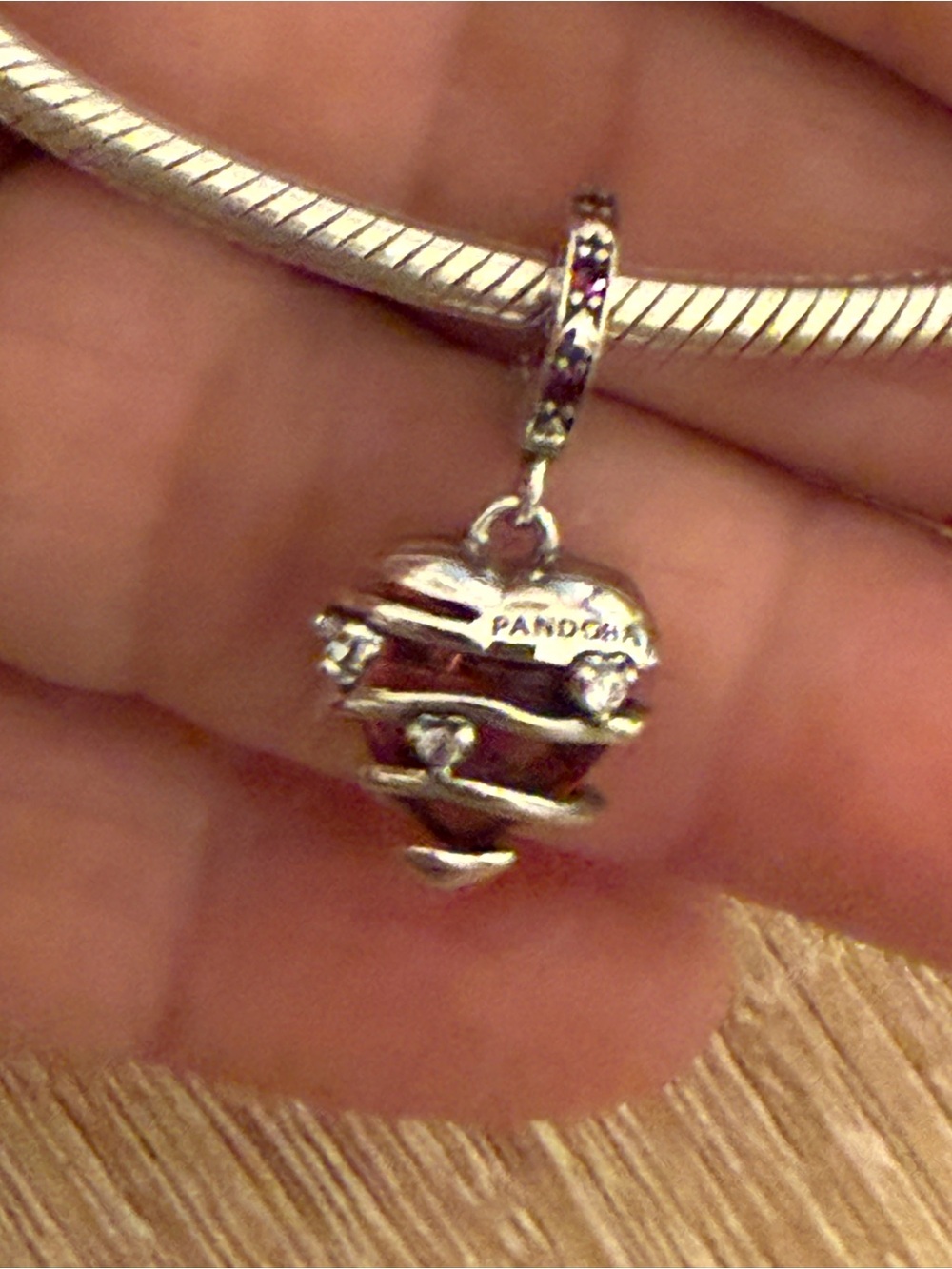 Pandora Sterling Silver Heart Charm Dangle in Silver
